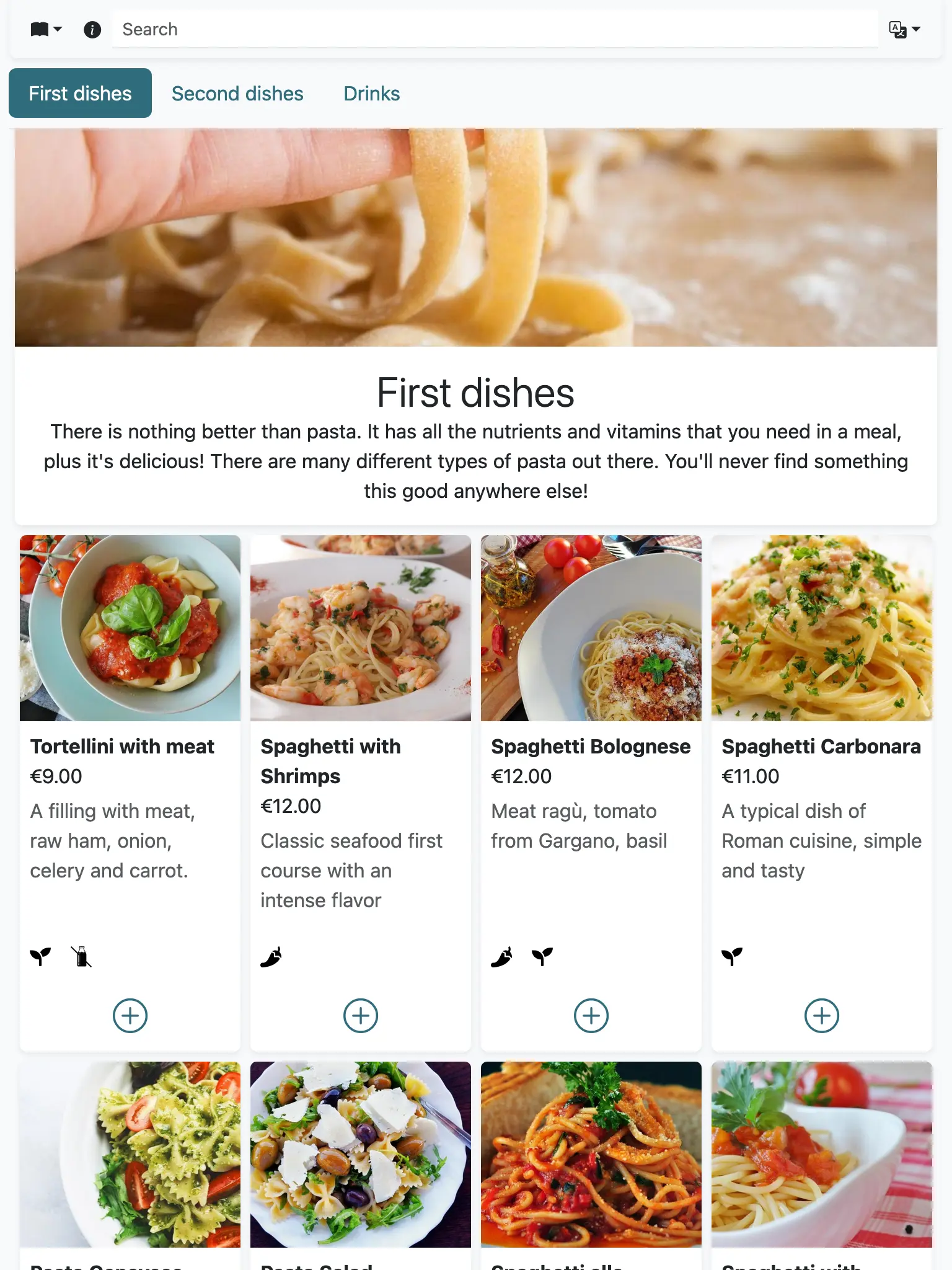Digital Menu Demo on Tablet Digital Menu Demo on Tablet