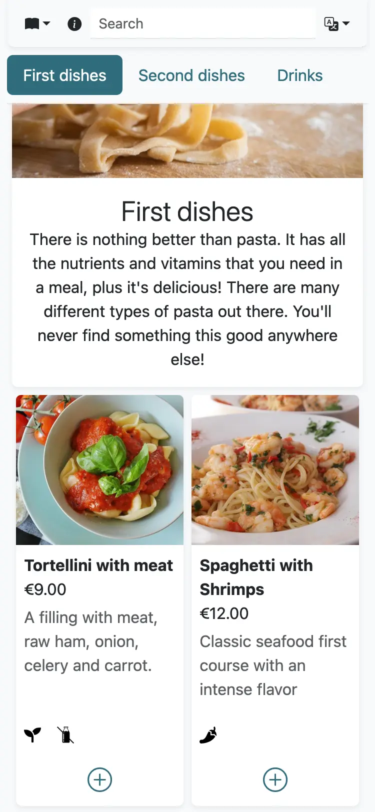 Digital Menu Demo on Smartphone Digital Menu Demo on Smartphone